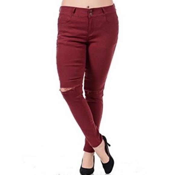 Vanilla Star Jegging Sz 8 Burgundy 
